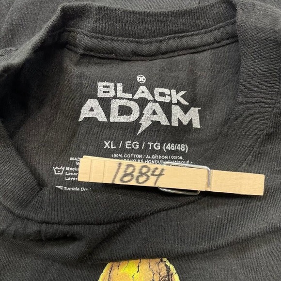 Black Adam Graphic Tee Thrifted Vintage Style Size XL - Picture 5 of 5